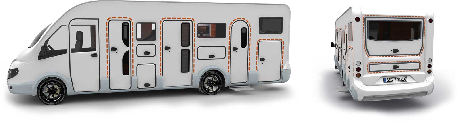 Satisfied tegos customers with miscellaneous caravans and RVs